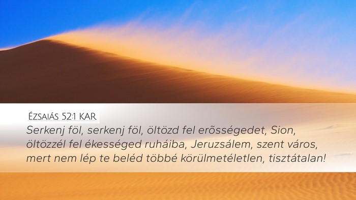 Ézsaiás 52:1 KAR Bible Verse Image