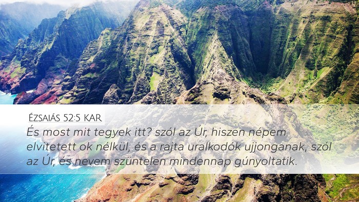 Ézsaiás 52:5 KAR Bible Verse Image
