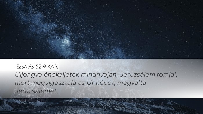 Ézsaiás 52:9 KAR Bible Verse Image