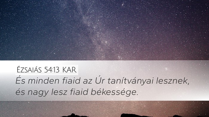 Ézsaiás 54:13 KAR Bible Verse Image