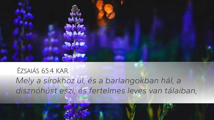 Ézsaiás 65:4 KAR Bible Verse Image