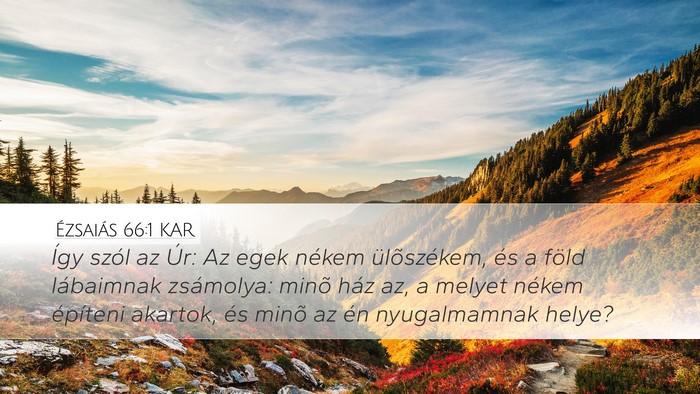 Ézsaiás 66:1 KAR Bible Verse Image