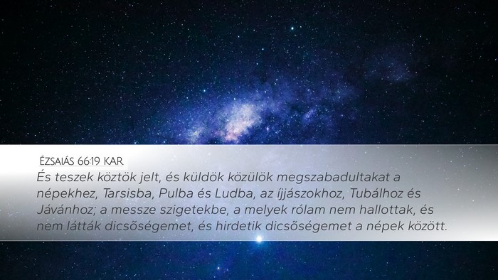 Ézsaiás 66:19 KAR Bible Verse Image