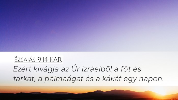 Ézsaiás 9:14 KAR Bible Verse Image
