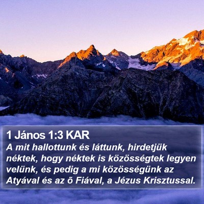 1 János 1:3 KAR Bible Verse Image