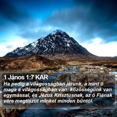 1 János 1:7 KAR Bible Verse Image