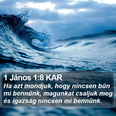 1 János 1:8 KAR Bible Verse Image