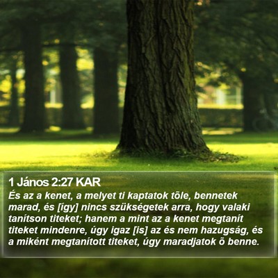 1 János 2:27 KAR Bible Verse Image