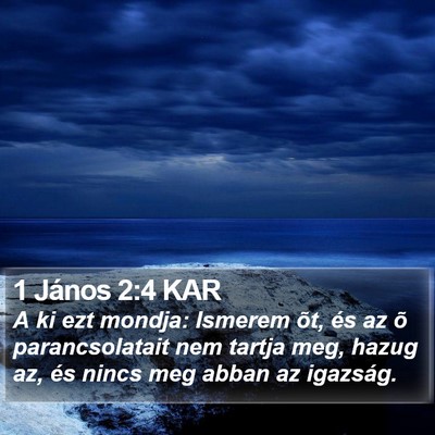 1 János 2:4 KAR Bible Verse Image