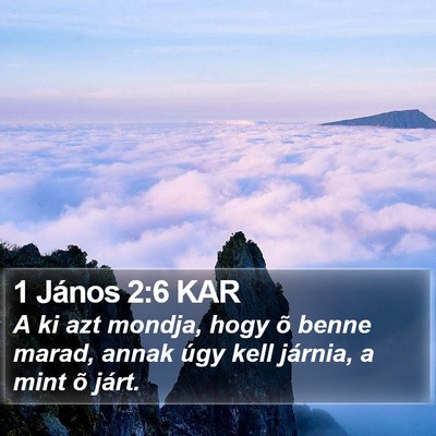 1 János 2:6 KAR Bible Verse Image