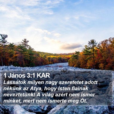 1 János 3:1 KAR Bible Verse Image