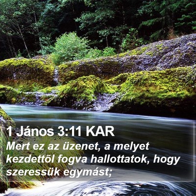 1 János 3:11 KAR Bible Verse Image