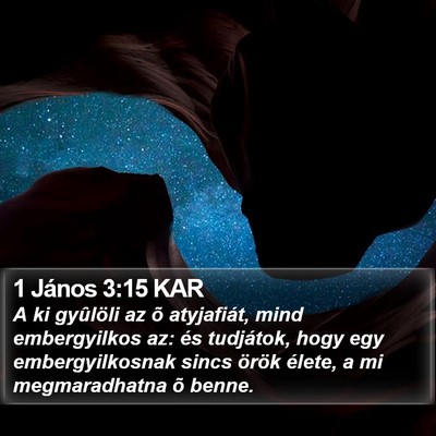 1 János 3:15 KAR Bible Verse Image