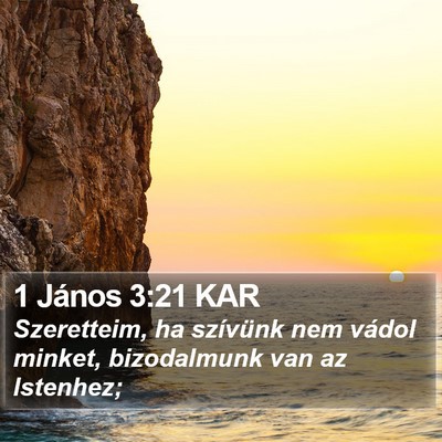 1 János 3:21 KAR Bible Verse Image