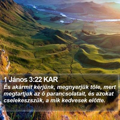 1 János 3:22 KAR Bible Verse Image