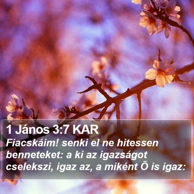 1 János 3:7 KAR Bible Verse Image