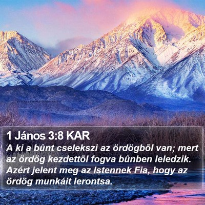 1 János 3:8 KAR Bible Verse Image