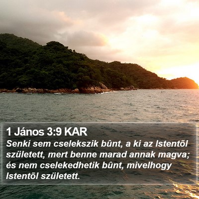 1 János 3:9 KAR Bible Verse Image