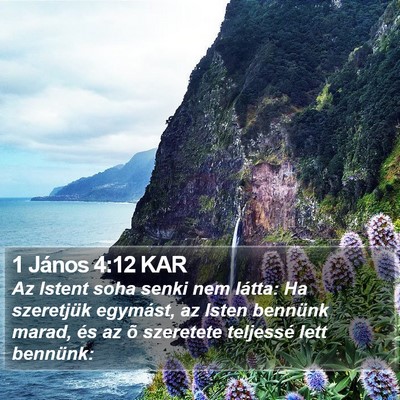 1 János 4:12 KAR Bible Verse Image