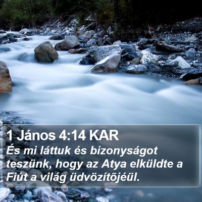1 János 4:14 KAR Bible Verse Image