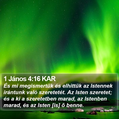 1 János 4:16 KAR Bible Verse Image