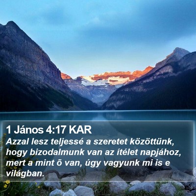 1 János 4:17 KAR Bible Verse Image