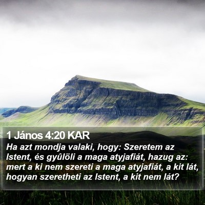1 János 4:20 KAR Bible Verse Image