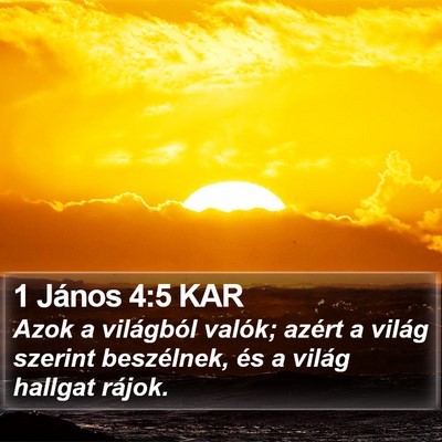 1 János 4:5 KAR Bible Verse Image