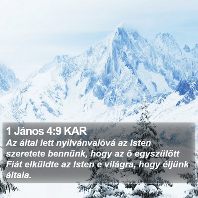 1 János 4:9 KAR Bible Verse Image