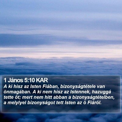 1 János 5:10 KAR Bible Verse Image
