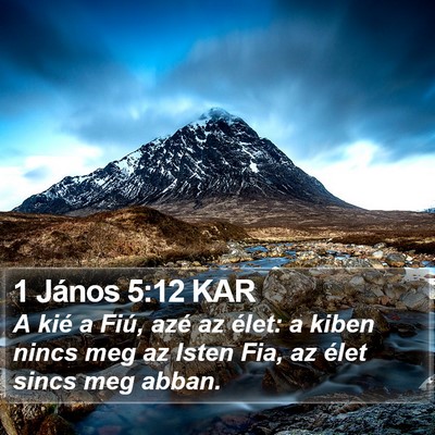 1 János 5:12 KAR Bible Verse Image