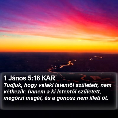 1 János 5:18 KAR Bible Verse Image
