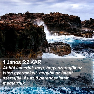 1 János 5:2 KAR Bible Verse Image