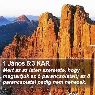1 János 5:3 KAR Bible Verse Image