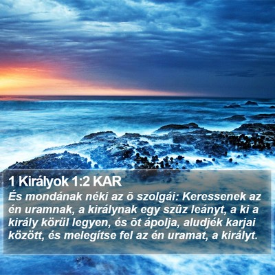 1 Királyok 1:2 KAR Bible Verse Image