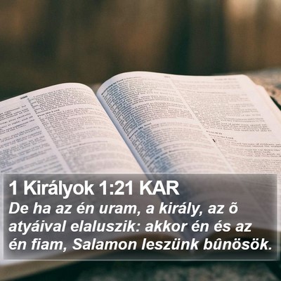 1 Királyok 1:21 KAR Bible Verse Image