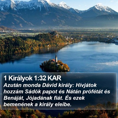 1 Királyok 1:32 KAR Bible Verse Image
