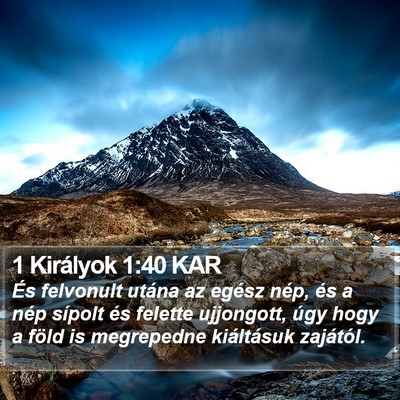 1 Királyok 1:40 KAR Bible Verse Image