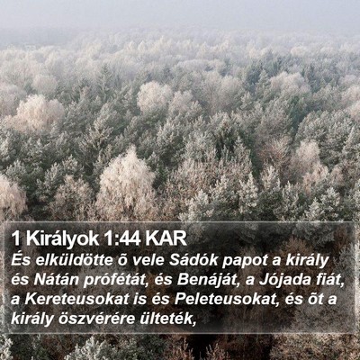 1 Királyok 1:44 KAR Bible Verse Image
