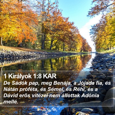 1 Királyok 1:8 KAR Bible Verse Image