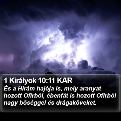 1 Királyok 10:11 KAR Bible Verse Image