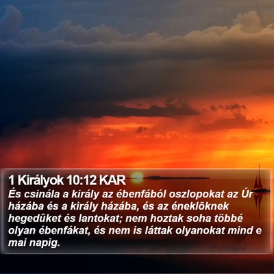 1 Királyok 10:12 KAR Bible Verse Image