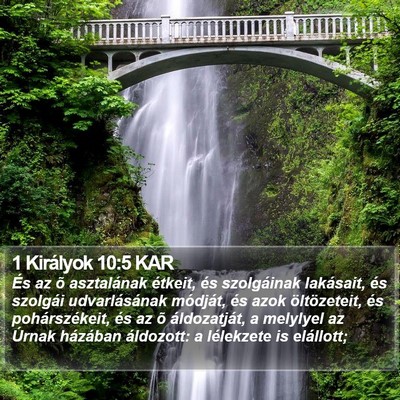 1 Királyok 10:5 KAR Bible Verse Image