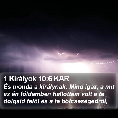 1 Királyok 10:6 KAR Bible Verse Image