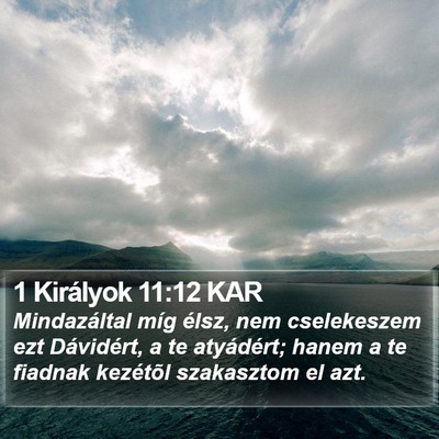 1 Királyok 11:12 KAR Bible Verse Image