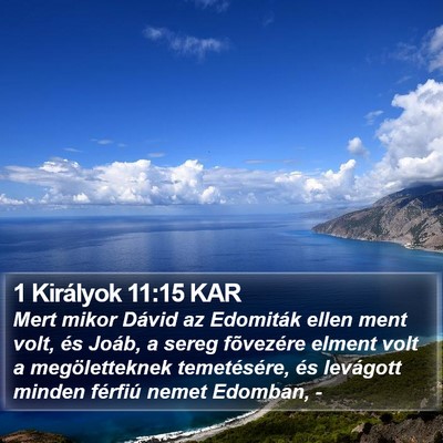 1 Királyok 11:15 KAR Bible Verse Image