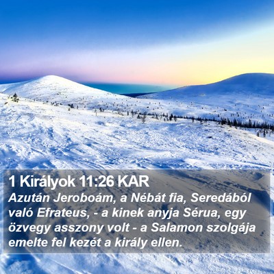 1 Királyok 11:26 KAR Bible Verse Image
