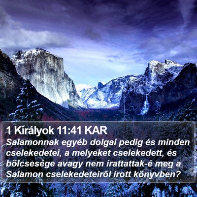 1 Királyok 11:41 KAR Bible Verse Image