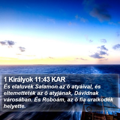 1 Királyok 11:43 KAR Bible Verse Image