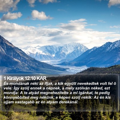 1 Királyok 12:10 KAR Bible Verse Image